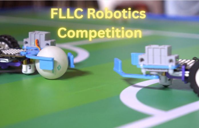  LEGO-based robot with large black wheels